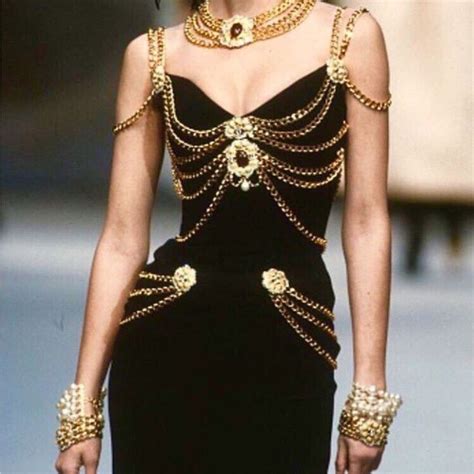 vintage chanel runway|chanel black dress 90s.